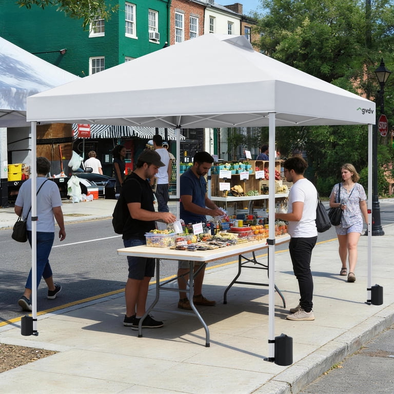 GVDV 10x10 Pop up Commercial Canopy Tent, Waterproof & Portable