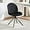 Black, variant on 19" Velvet Swivel Office Chair No Wheels, Upholstered Armless Modern Desk Task Chairs Criss Cross Chair Legged No Wheels and No Arms, Swivel Vanity Chairs for Bedroom Home Office, Black