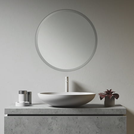 Mirrorize Canada, DIA 23.5 Inches Frameless Beveled Round ...