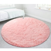 YouLoveIt Soft Round Area Rug Fluffy Circle Rug for Kids Girls Boys Room Indoor Plush Circular Nursery Rugs Cute Cozy Area Rugs Fluffy Shag Circular Rug, 8 colors