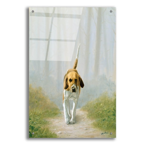 Epic Art ' Back from dog work' by John Silver, Acrylic Glass Wall Art, 24"x36"
