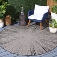 thumbnail image 2 of SAFAVIEH Courtyard Jaymz Radiant Indoor/Outdoor Area Rug, Beige/Black, 6'7" x 6'7" Round, 2 of 11