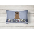 thumbnail image 2 of Carolines Treasures BB5665PW1216 Bullmastiff Welcome Canvas Fabric Decorative Pillow, 12H x16W, multicolor, 2 of 3
