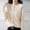 Apricot, variant on Pink Cardigan Crop Top Sweater 2021 New Women's Knit Sweater Cardigan Women's Round Neck Short Wool Women's Jacket