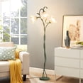 thumbnail image 4 of Art Deco Flower Floor Lamp, Flexible Arm DIY Shape, 3-Color Temperature LED, Matte Metal & Plastic, Adjustable Lighting for Bedroom, Living Room, Study, Hotel Decor, Button Control, 4 of 11