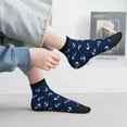 thumbnail image 5 of Goofa Nautical Themed Simple Anchors Pattern Non Slip Socks with Grips for Elderly, Crew Socks Yoga Hospital Socks Cushioned Sole Gripper Socks for Men Women, 5 of 5