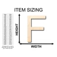 thumbnail image 2 of Unfinished Wood Arial Letter F Shape - Craft - up to 46" DIY 18" / 1/2", 2 of 3