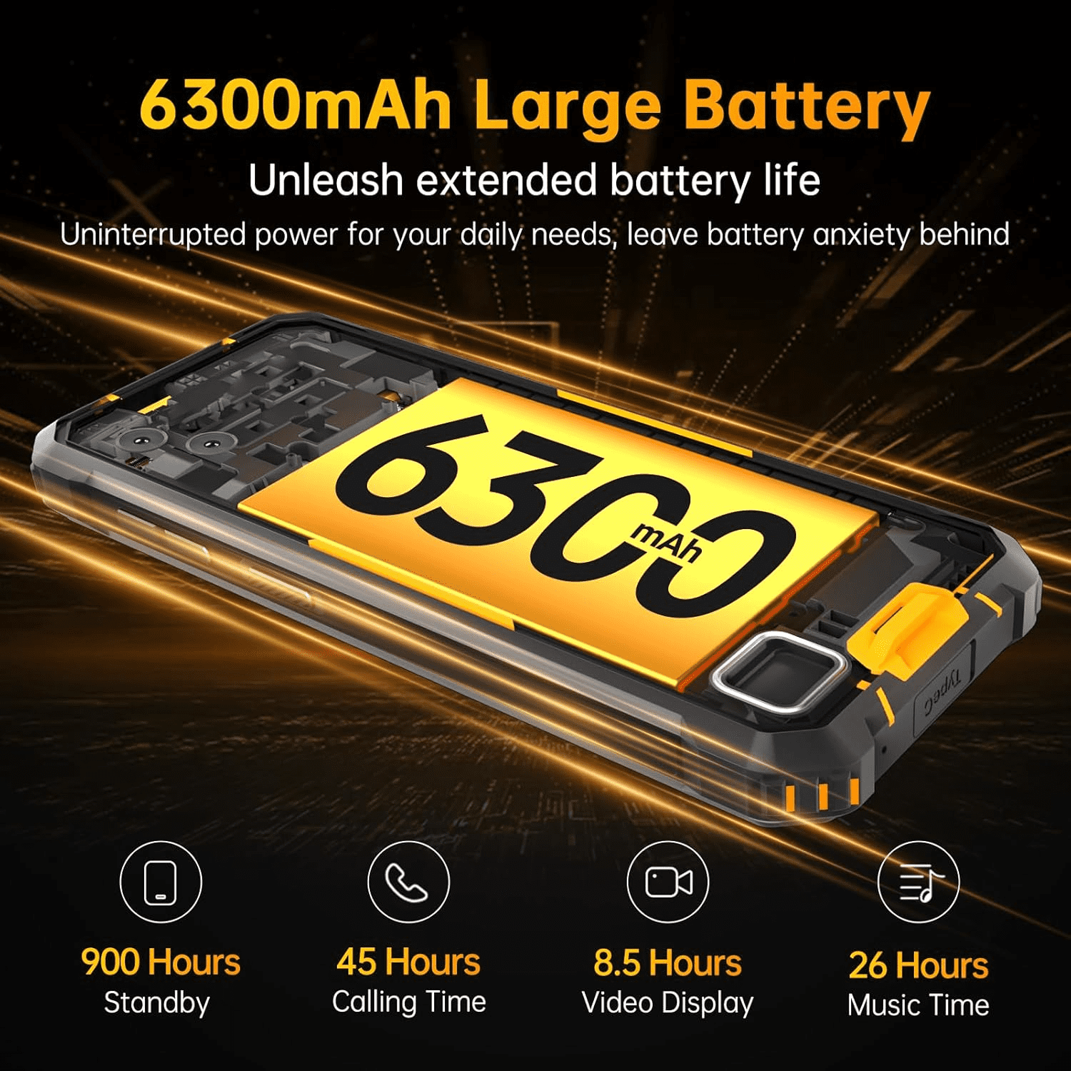 OUKITEL WP32 Rugged Smartphone - 12GB RAM+128GB ROM 1TB Expansion Android 14 Rugged Cell Phone, 6 inches Big Screen, 6300mAh Battery 20MP+5MP Camera, 4G Dual SIM,NFC,BT5.0,Face ID,T-Mobile, Green