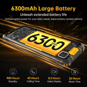 OUKITEL WP32 Rugged Smartphone - 12GB RAM+128GB ROM 1TB Expansion Android 14 Rugged Cell Phone, 6 inches Big Screen, 6300mAh Battery 20MP+5MP Camera, 4G Dual SIM,NFC,BT5.0,Face ID,T-Mobile, Green