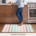 thumbnail image 5 of Coral Cyan Stripe Door Mat&nbsp;Indoor Outdoor Entrance, Non Slip Rug for Kitchen Bathroom Entryway Rug, Geometric Grey White Vertical Striped Washable Doormat Floor Mat 20x31.5 Inch, 5 of 8