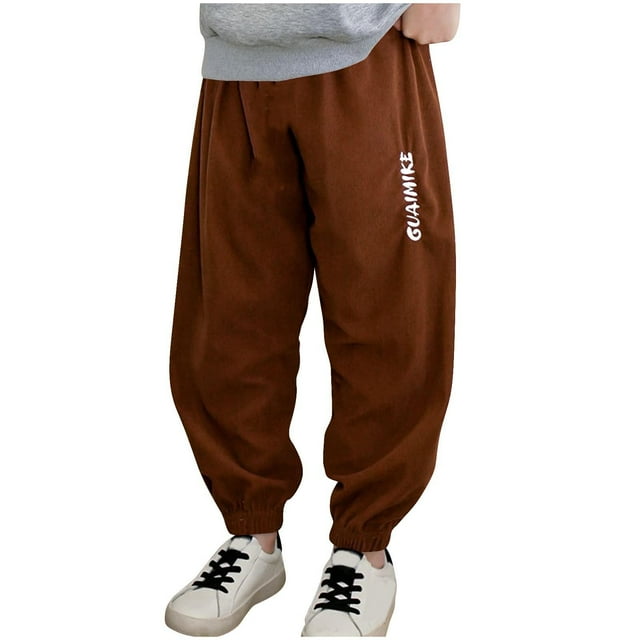 Odeerbi 3-13 Años Niños Cargo Pantalones Deportes Jogger Pantalones Casual Suelto Cómodo Pantalones Con Bolsillos