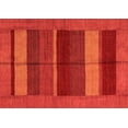 thumbnail image 1 of Ahgly Company Indoor Rectangle Abstract Orange Modern Area Rugs, 7' x 9', 1 of 4
