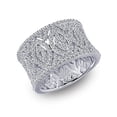thumbnail image 3 of Lafonn Pave Glam Sterling Silver Platinum Plated Lassire Simulated Diamond Ring (4.08 CTTW), 3 of 5