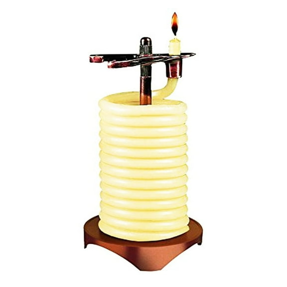 Eclipse Candle by The Hour (20565R) 48 Hour Burns Décor Unscented Beeswax Coil Candle Refill- Yellow