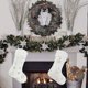 thumbnail image 5 of Medias navideñas Medias navideñas de copo de nieve grandes doradas de piel sintética para decoraciones de árboles de Navidad Adornos-Decoraciones navideñas (2 piezas, doradas), 5 of 5