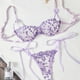 thumbnail image 1 of Conjunto de lencería con bordado de corazones, sujetador de malla sin forro y tanga de tiras, lencería y ropa interior sexy para mujer, 1 of 5