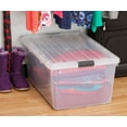 thumbnail image 2 of IRIS 68 Quart / 17 Gal. Stackable Plastic Storage Bins with Lids and Latch Buckles, Clear, Large Containers for Home and Office Ultra Organization, Durable Nestable Tote Box Tub, 2 of 6