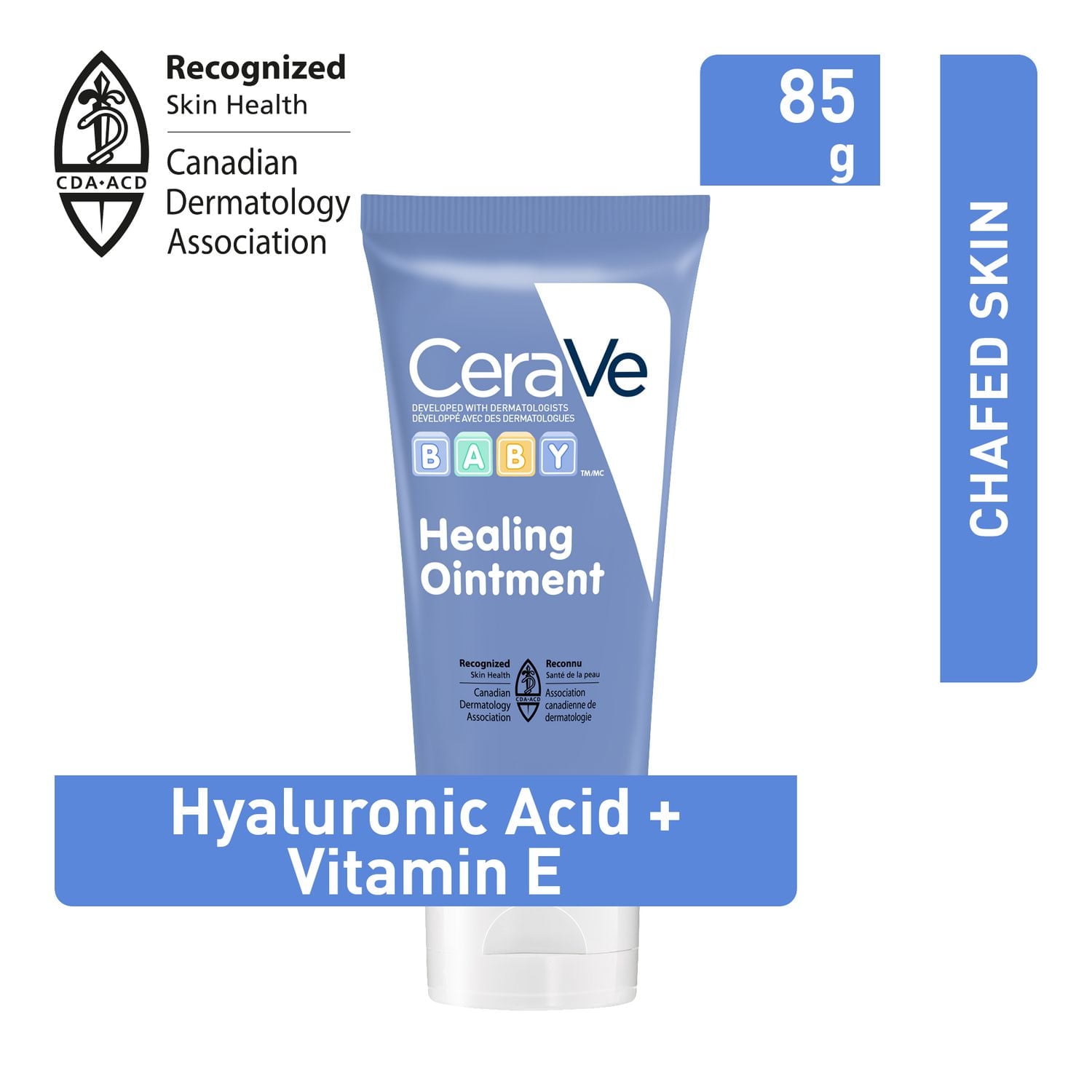 CeraVe Baby Multi-purpose Healing Ointment Cream. Prevent Baby Diaper Rash, Chafed skin/Lips, Dry & Cracked heels & feet. Petroleum jelly with Ceramides & Vitamin E. Slugging Cream, Sensitive Skin, La, CeraVe Baby Healing Ointment