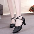 thumbnail image 5 of Zapatos de baile de tango/salón de baile latino de verano para mujer, zapatos de baile profesionales de Salsa con tacón para niñas y mujeres de 3,5/5,5 cm, 5 of 5