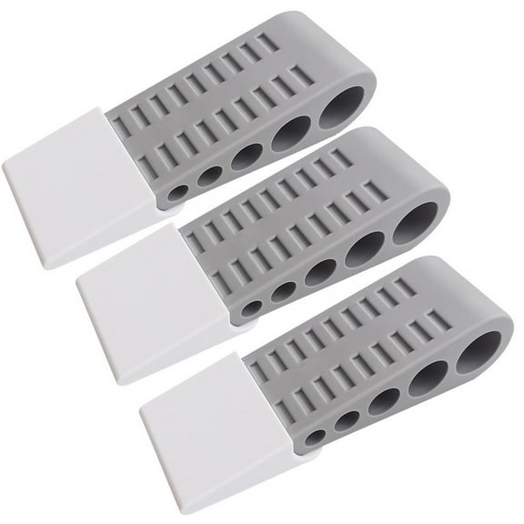 3Pack Door Stops for Bottom of Door, Rubber Door Stopper Wedge with Holder, Door Holder to Keep Door Open