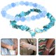 thumbnail image 3 of KAKOWELY 2 pulseras de piedra natural para mujer, pulseras de cuentas con dije de mariposa, cadena de mano decorativa para mujer, 3 of 5