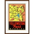 thumbnail image 2 of Art.com Yellowstone National Park Map, Montana Art Print, Brown Frame Wall Art, 21" x 29", 2 of 5