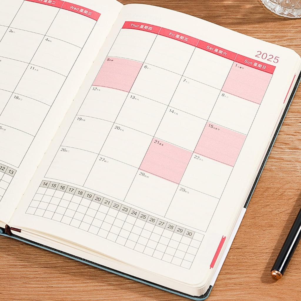 2025 Day Planner 2025 Weekly Monthly Planner from Jan 2025-Dec 2025 Leather Academic Calendar Planner with Monthly Label