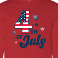 thumbnail image 4 of Inktastic 4th of July with Striped Stars Long Sleeve T-Shirt, 4 of 5