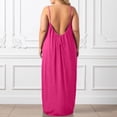 thumbnail image 6 of MAIHAN Backless Dresses for Women,Summer Sleeveless Backless cami Dresses Spaghetti Strap Flowy Dress Long Sundress with Back Tie(Hot Pink,XXXXL), 6 of 7
