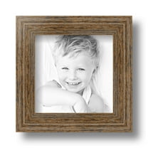 ArtToFrames 5x5 Inch Brown Picture Frame, This Brown Wood Poster Frame is Great for Your Art or Photos, Comes with Regular Glass (4717)
