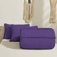 thumbnail image 6 of D.N.G. BEDDINGS 5 Piece Boho Chic Pom Pom Comforter, All Season Down Alternative Bedding Comforter with 4 Pillow Shams (King/California King Size, Purple) 800 Thread Count, Egyptian Cotton., 6 of 6