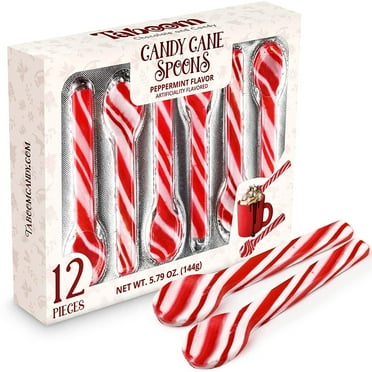 Peppermint Spoons Bulk – Pack of 48 Stunning Candy Cane Spoons – Perfect Christmas Candy – Delicious and Colorful Peppermint Candy – Ideal for Hot Chocolate on Christmas Eve