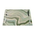 thumbnail image 1 of YFYANG Washable Heat-Resistant Placemats, 70% PVC/30% Polyester, Green Abstract Texture Kitchen Table Mat, 12" x 18" 4 Pcs, 1 of 6