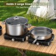 thumbnail image 3 of Estufa de camping OGERY plegable de 2 quemadores con plancha y bolsa, 3 of 9