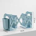 thumbnail image 2 of Book Ends, Adjustable Bookends for Shelves, Metal Bookends for Heavy Books, Expandable Book Stopper Organzier with Pen Holder for Desk, Shelf, Office, Classroom, Library, Study Room, 2 of 2