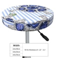 thumbnail image 4 of Balery Turtle with Blue Stones Fundas de asiento para taburete de bar redondo de tela de terciopelo ajustables que protegen de arañazos y manchas para sillas de 14 a 17 pulgadas.-14 inch, 4 of 7