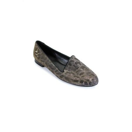 

Pre-owned|Jon Josef Womens Round Toe Leopard Print Shimmer Flats Multi Size 8.5