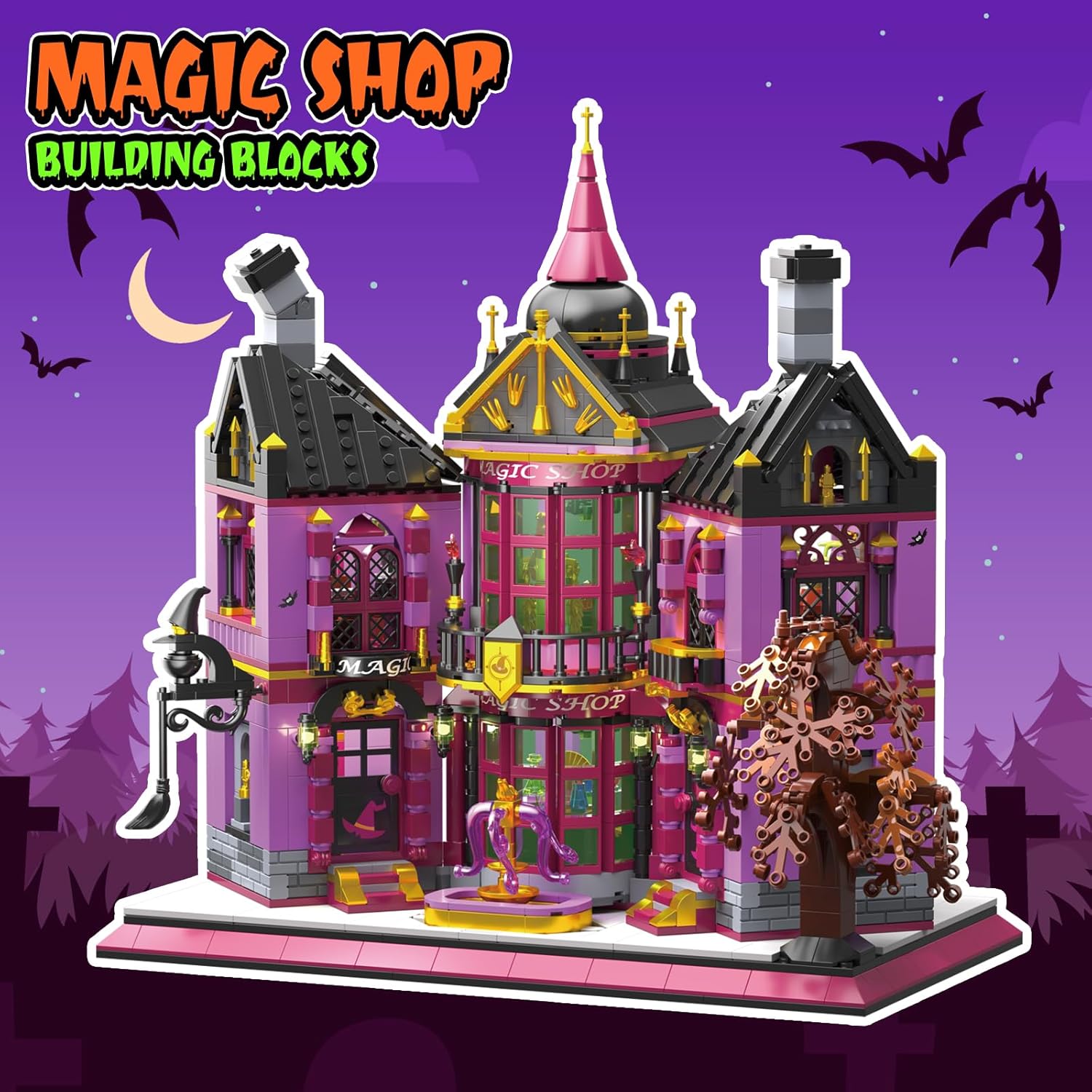 BrixVibe Magic Shop House Building Blocks Set Compatible with Lego