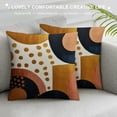 thumbnail image 3 of JEUXUS  Mid Century Modern Boho Abstract Throw Pillow Covers  Aesthetic Navy Blue Burnt Orange Pillow Covers Geometric Minimalist Decor for Couch Home Decor, 3 of 5