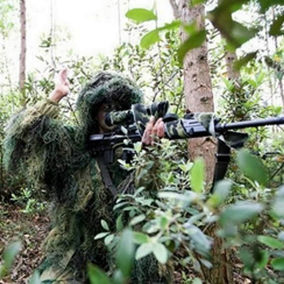 Ghillie Suit Hat, Jungle Hunting Camouflage 3d Leaves Hat Cover Military Clothes For Forest Jungle Hunting Training