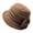 Coffee, variant on Certgust Under $10 Summer Sales Bucket Hat Women Blend Cloche Bucket Hat Bow Decor Dress Hat Pleated Short Brim Fashion Hat for Ladies Fall Winter Daily Wear