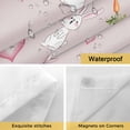 thumbnail image 4 of Easter Rabbits No Hooks Shower Curtain with Snap-in Liner Spring Bunny Carrots Love Gift Boxes Pink Background Shower Curtains for Bathroom, Waterproof, Easy Install, Washable 72"x78", 4 of 9