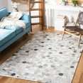 thumbnail image 2 of SAFAVIEH Studio Leather Alvin Geometric Area Rug, Ivory/Grey, 8' x 10', 2 of 8
