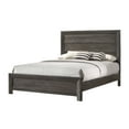 thumbnail image 2 of 6pc Queen Size Contemporary Style Master Bedroom Set Brown Rustic Finish Bed Dresser Mirror Nightstand, 2 of 5