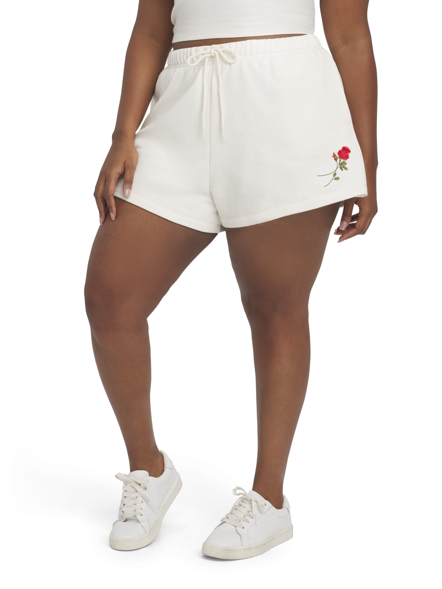 Mills by Millie Bobby Brown Women's Embroidery Fleeced Terry Short, Sizes XXS-XXL