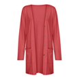 thumbnail image 4 of SDNall Long Cardigans for Women Color Long Sleeve Casual Tops Blouse with Pocket and Button Cardigan (Red, Sizes S-XXL), 4 of 9