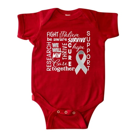 

Inktastic Brain Cancer- Together We Will Win Gift Baby Boy or Baby Girl Bodysuit