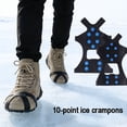 thumbnail image 1 of Sentmoon Crampons de Neige pour Chaussures Crampons d'Extérieur Crampons à 10 Dents Neige Non - Couvre-Chaussures Glace et Neige Résistant à l'Usure - Crampons de Neige pour Chaussures, 1 of 2