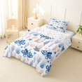 thumbnail image 3 of Feelyou Watercolor Octopus Twin Comforter Sets for Boys Girls, Starfish Seashell Wildlife Bedding Set, Blue White, Colorful Star Reversible, 2 Pieces, 3 of 6