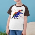 thumbnail image 3 of RXIRUCGD 2025 Vêtements d'Été pour Enfants Tout-Petits Garçons Filles Mode Mignon Col Rond Imprimé Manches Courtes Haut, 3 of 7